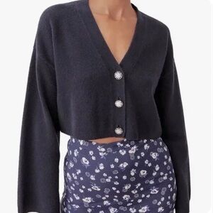 Reformation Val Wool Cropped Sweater